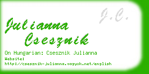 julianna csesznik business card